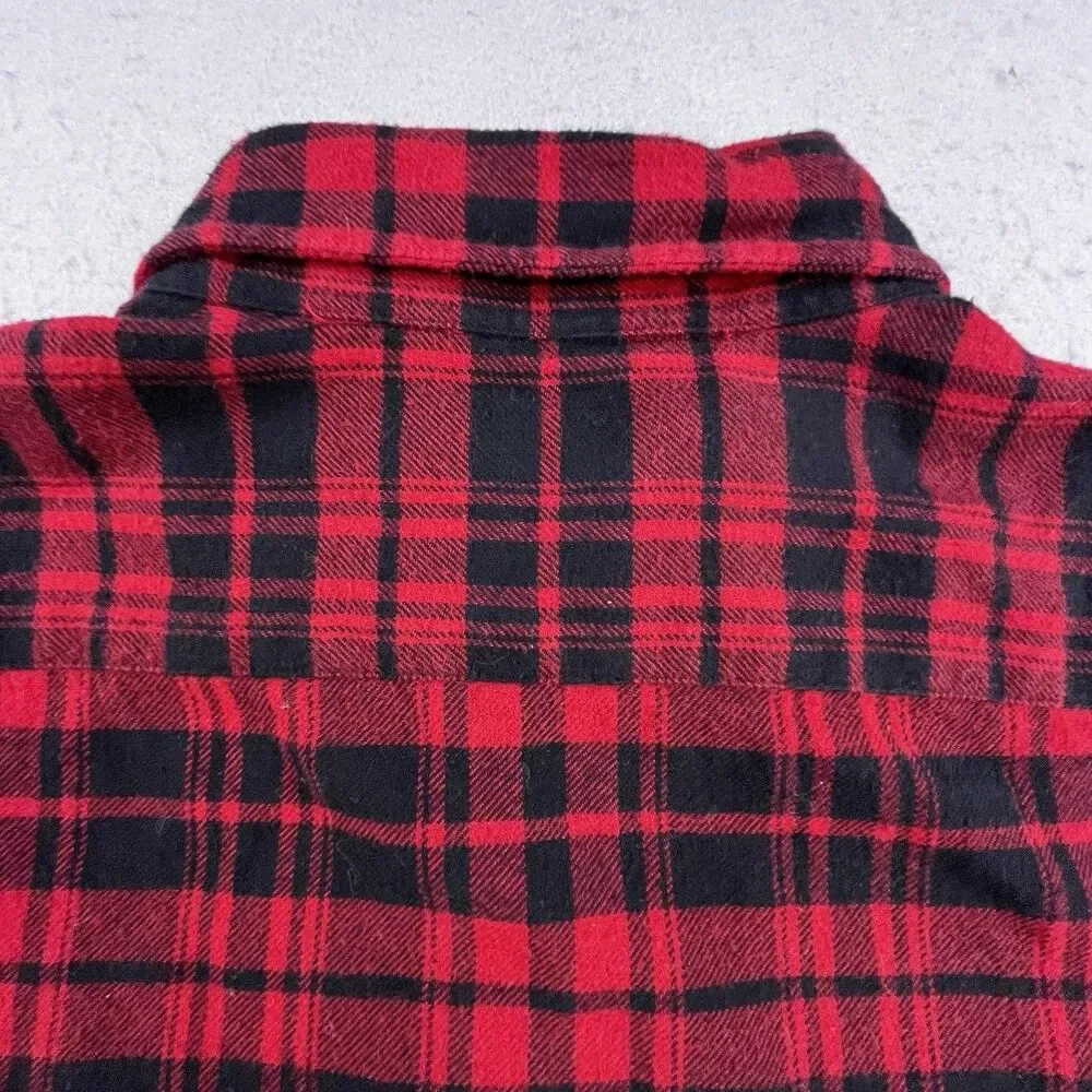 Polo Ralph Lauren Flannel Shirt Men’s XL Red Black Buffalo Plaid Designer Preppy